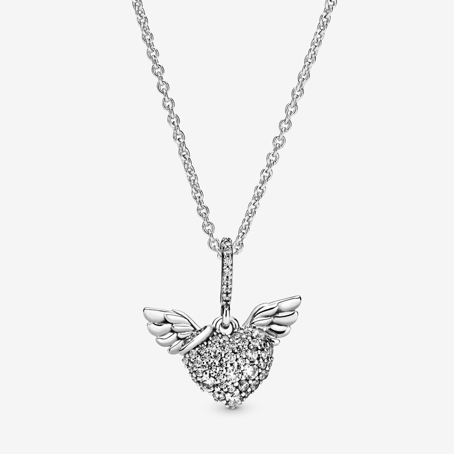 Pendentifs Pandora Pave Angel Wings Argent | 5192-MLQZC