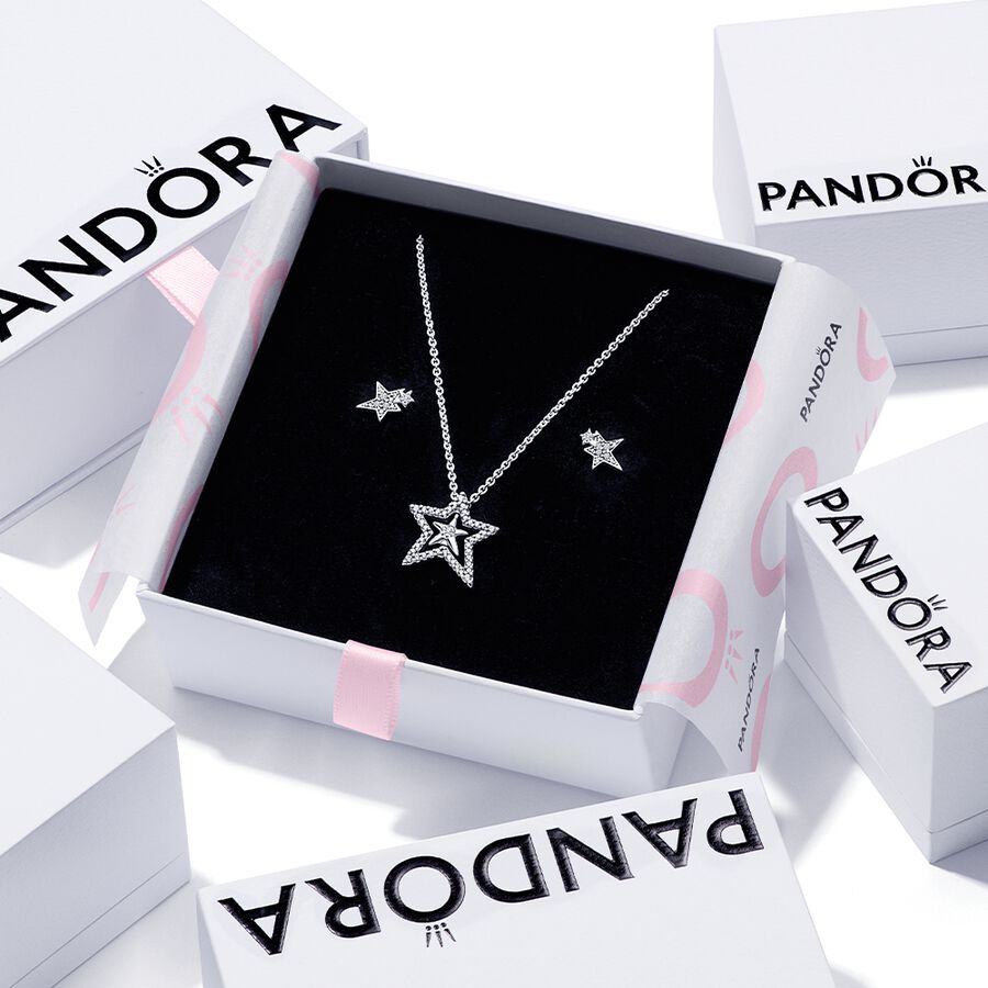 Pendentifs Pandora Sparkling Asymetric Star Gift Multicolore | 4967-UFQPO