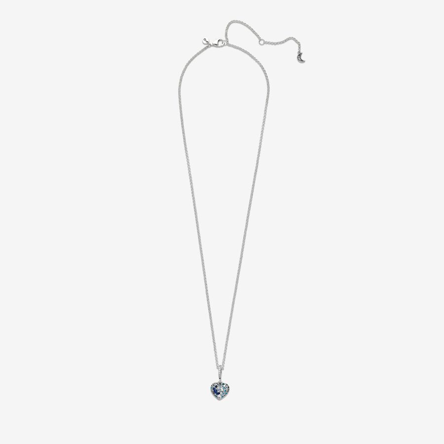 Pendentifs Pandora Sparkling Blue Moon & Stars Argent | 3074-MSKIW