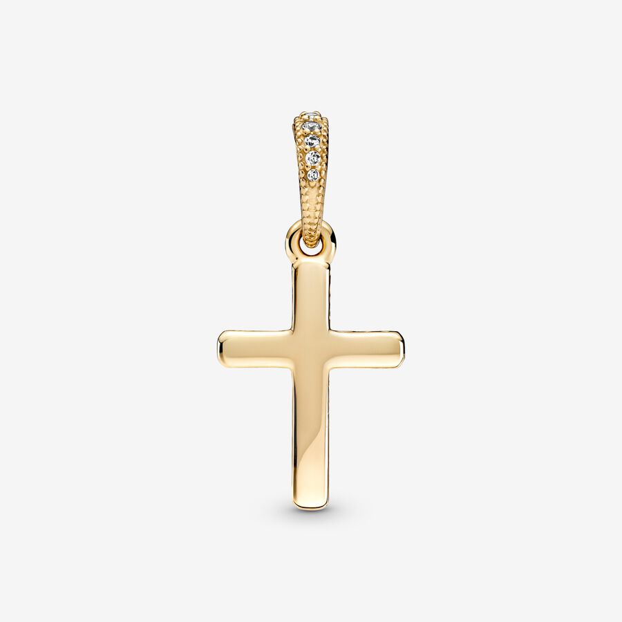 Pendentifs Pandora Sparkling Cross Doré | 9350-AQTRY