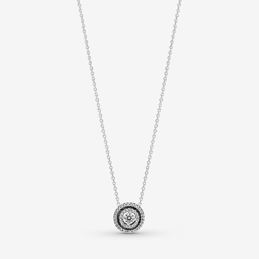 Pendentifs Pandora Sparkling Double Collier Argent | 6490-MRUGX