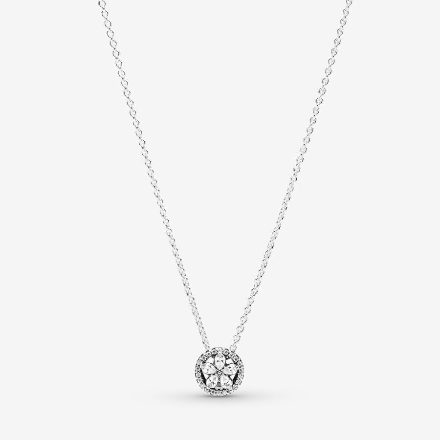 Pendentifs Pandora Sparkling Snowflake Collier Argent | 4607-KQHAT