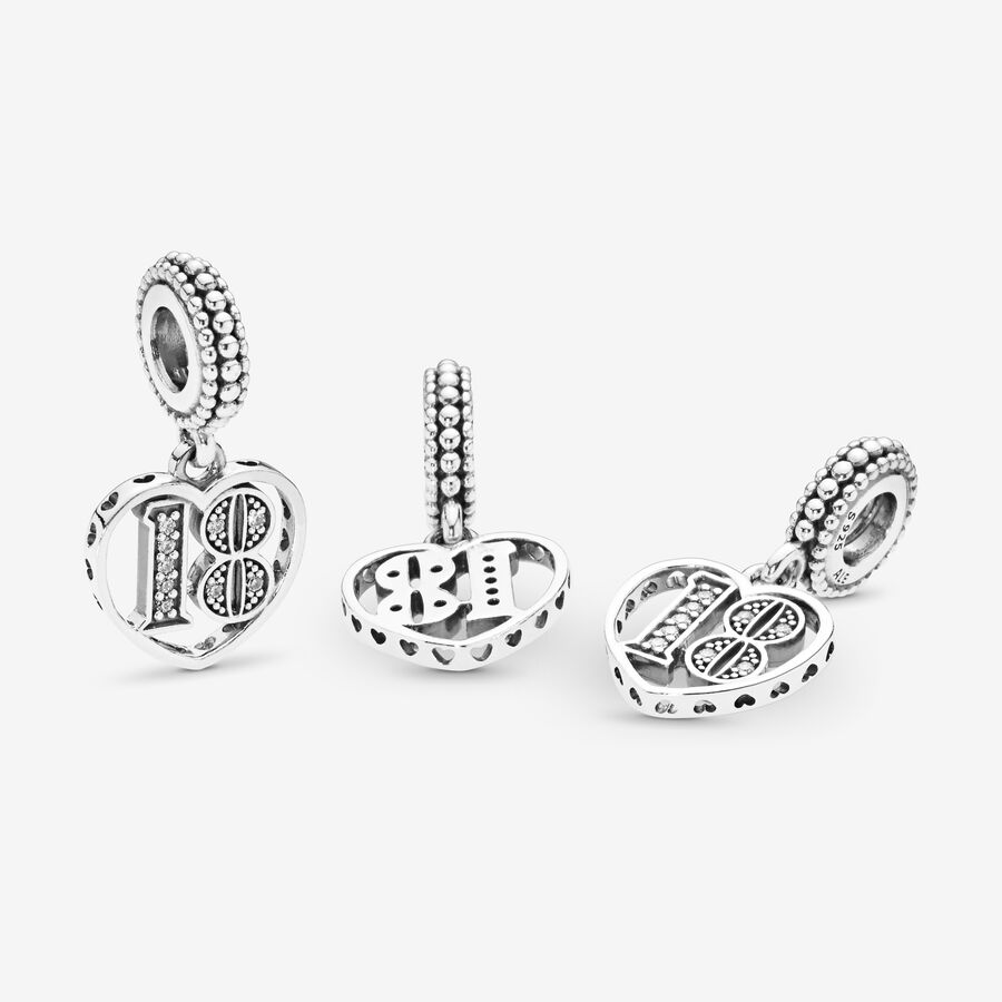 Pendre Pandora 18th Celebration Argent | 9728-UYEXM