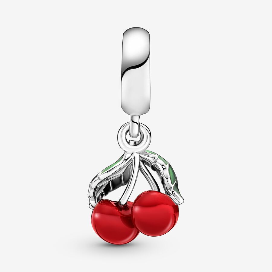 Pendre Pandora Asymmetrical Cherry Fruit Argent | 2530-JKHWN