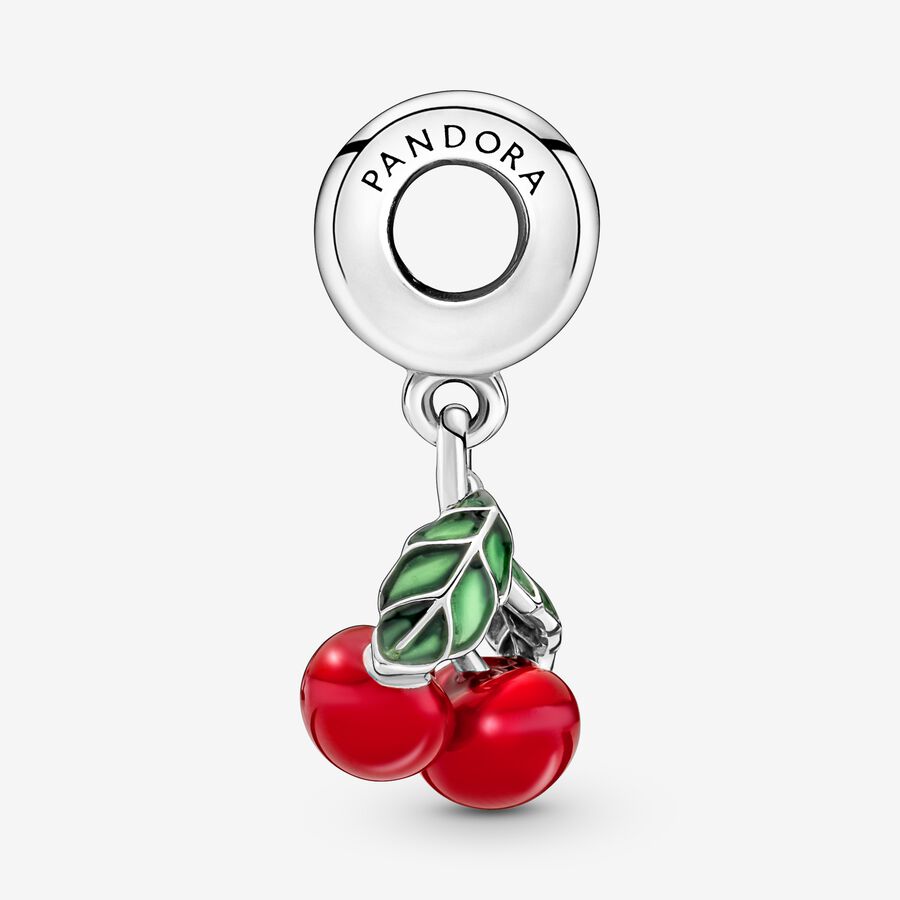 Pendre Pandora Asymmetrical Cherry Fruit Argent | 2530-JKHWN