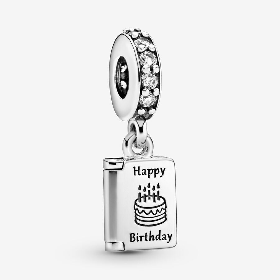 Pendre Pandora Birthday Card Argent | 3482-WKFEN