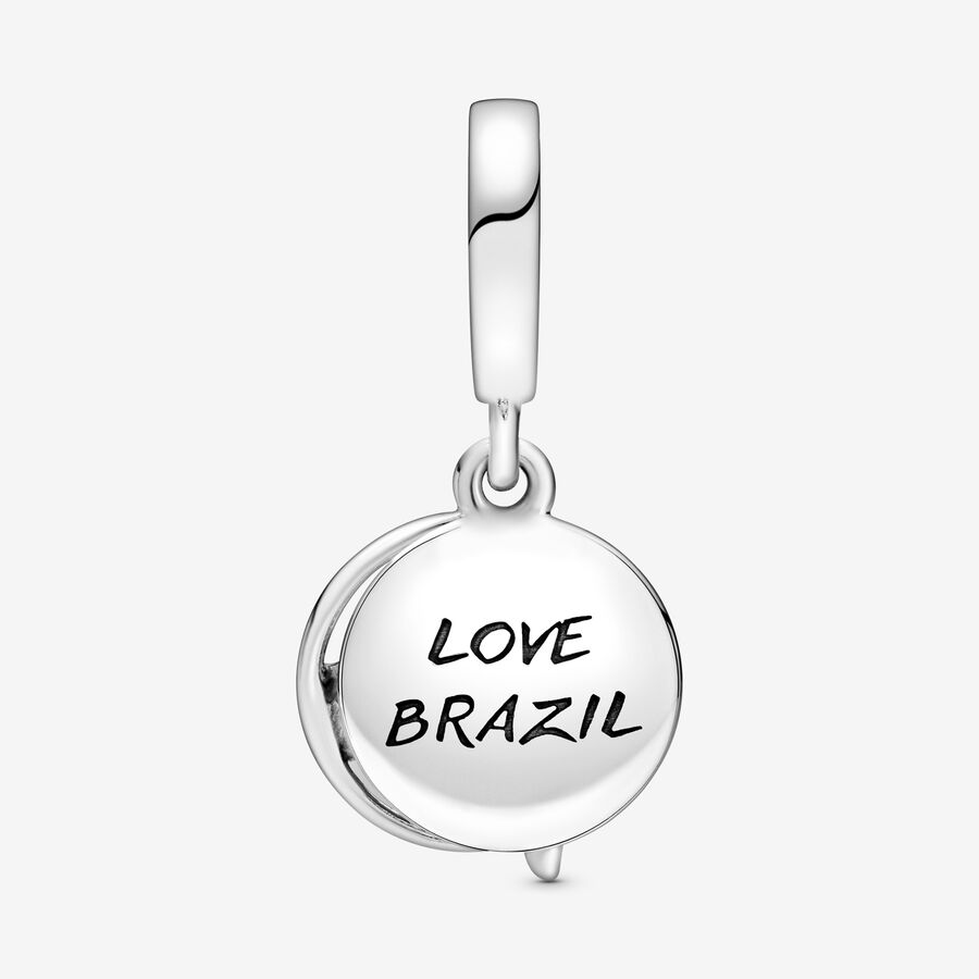 Pendre Pandora Brazil Beach & Parrot Argent | 4635-WASJN