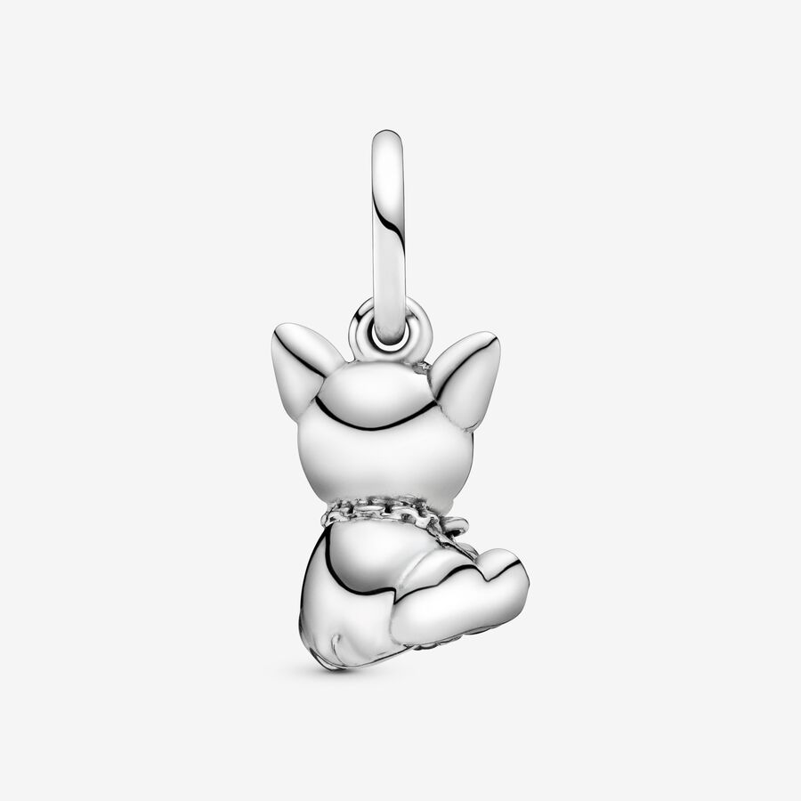 Pendre Pandora Bulldog Puppy Argent | 1209-LKGEJ