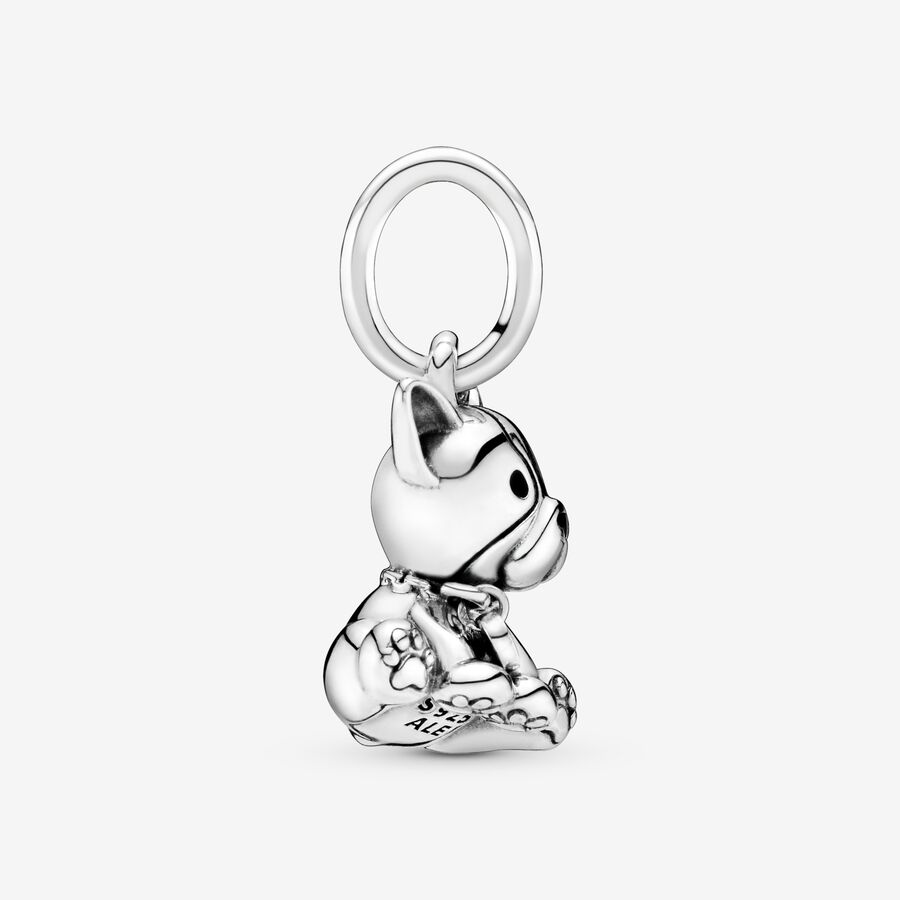 Pendre Pandora Bulldog Puppy Argent | 1209-LKGEJ