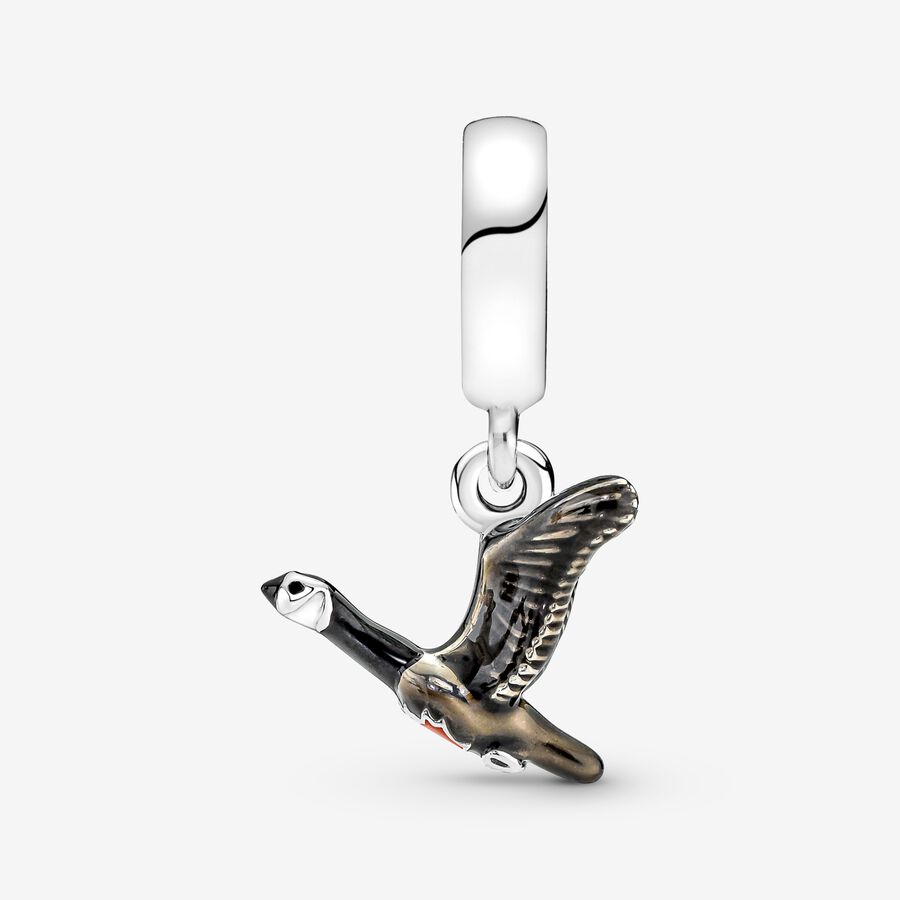 Pendre Pandora Canadian Goose & Maple Leaf Argent | 5628-VGTJB