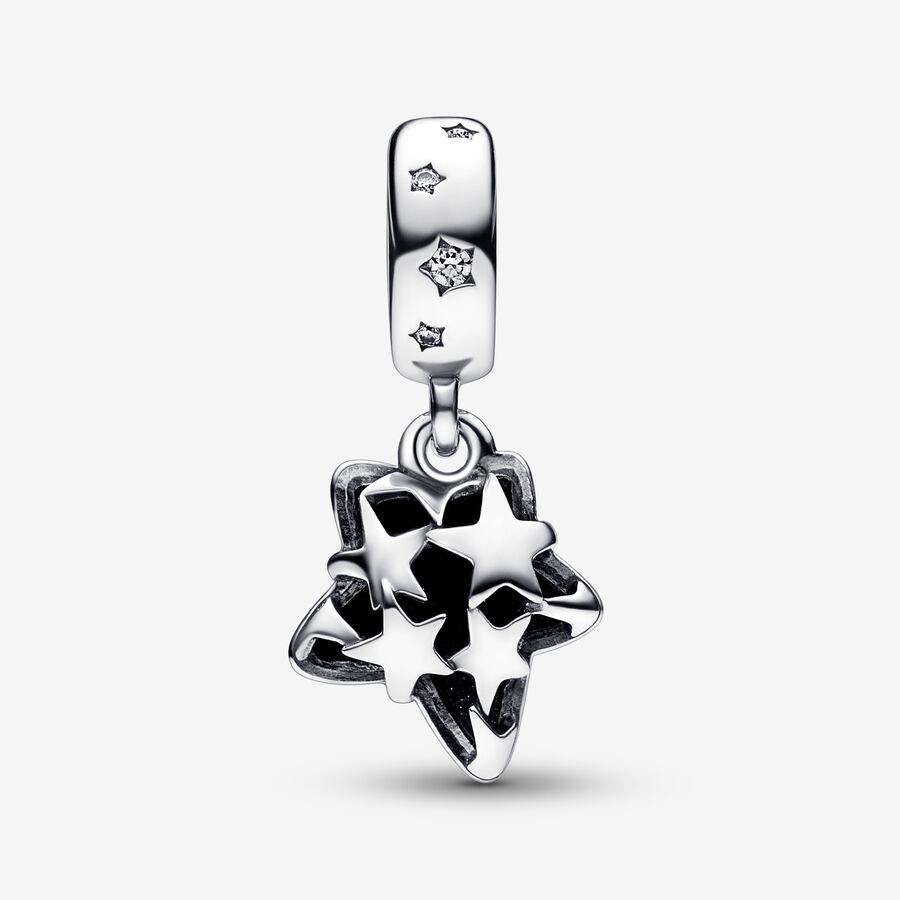 Pendre Pandora Celestial Galaxy Star Murano Argent | 9704-DOZMT