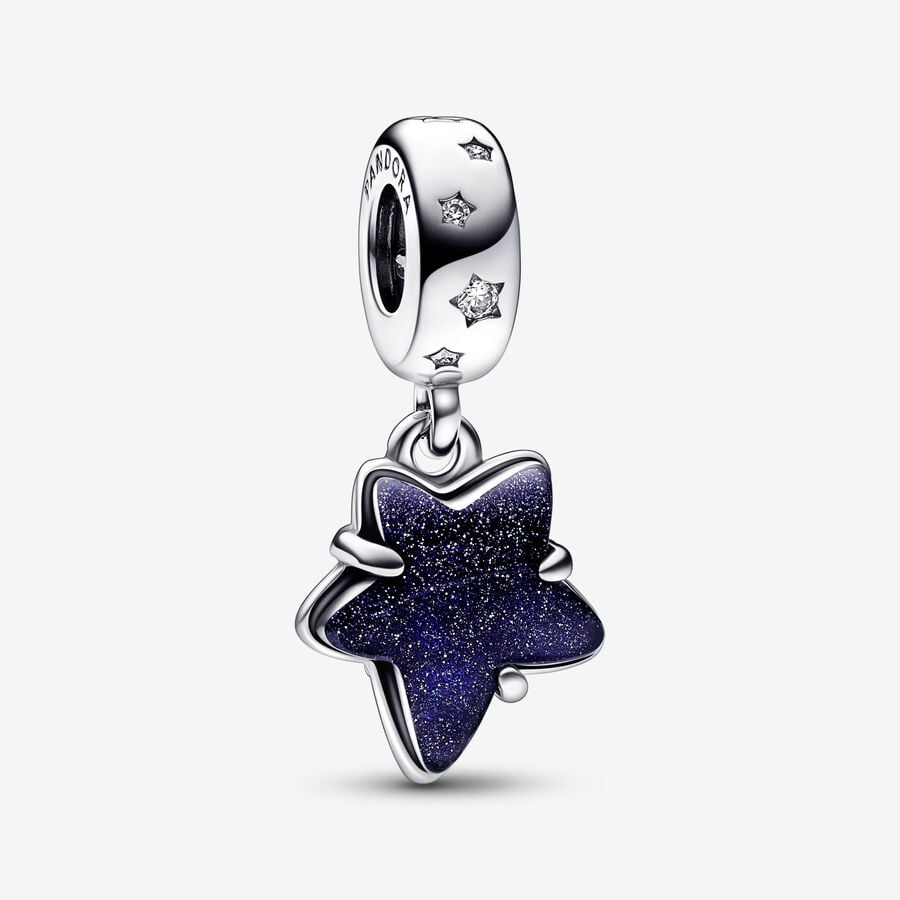 Pendre Pandora Celestial Galaxy Star Murano Argent | 9704-DOZMT