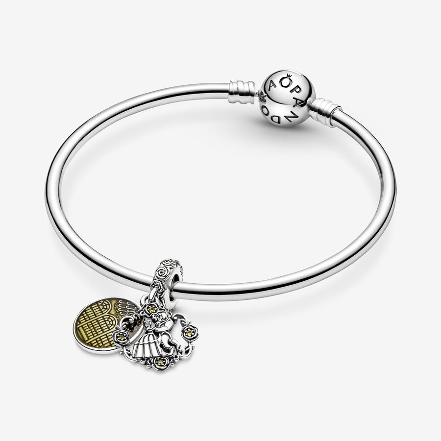 Pendre Pandora Disney Beauty the Beast Dancing Argent | 6930-TQXUO