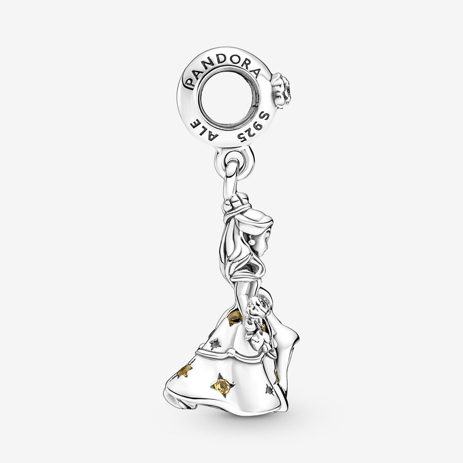 Pendre Pandora Disney Beauty the Beast Dancing Belle Argent | 6958-HRLKF