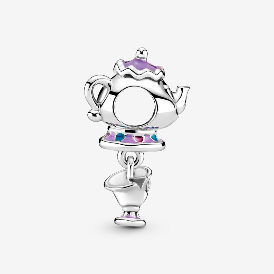 Pendre Pandora Disney Beauty the Beast Mrs. Potts Chip Argent | 4578-DIRKH