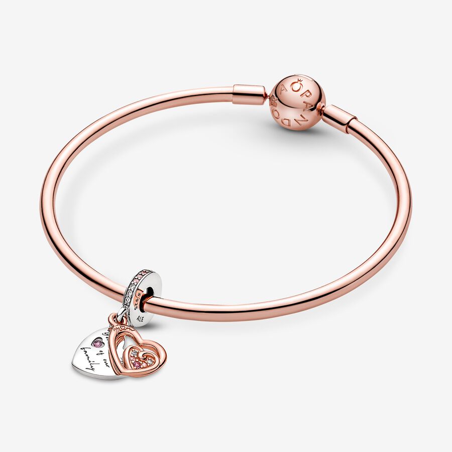 Pendre Pandora Entwined Infinite Hearts Double Two-tone | 2815-NFTMU