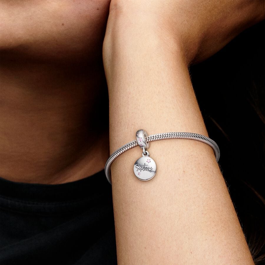 Pendre Pandora Forever Sisters Argent | 2108-RDKVB