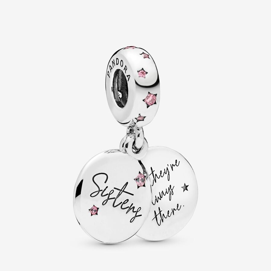 Pendre Pandora Forever Sisters Argent | 2108-RDKVB