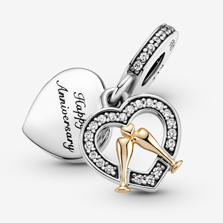 Pendre Pandora Happy Anniversary Two-tone | 8261-CWNMO