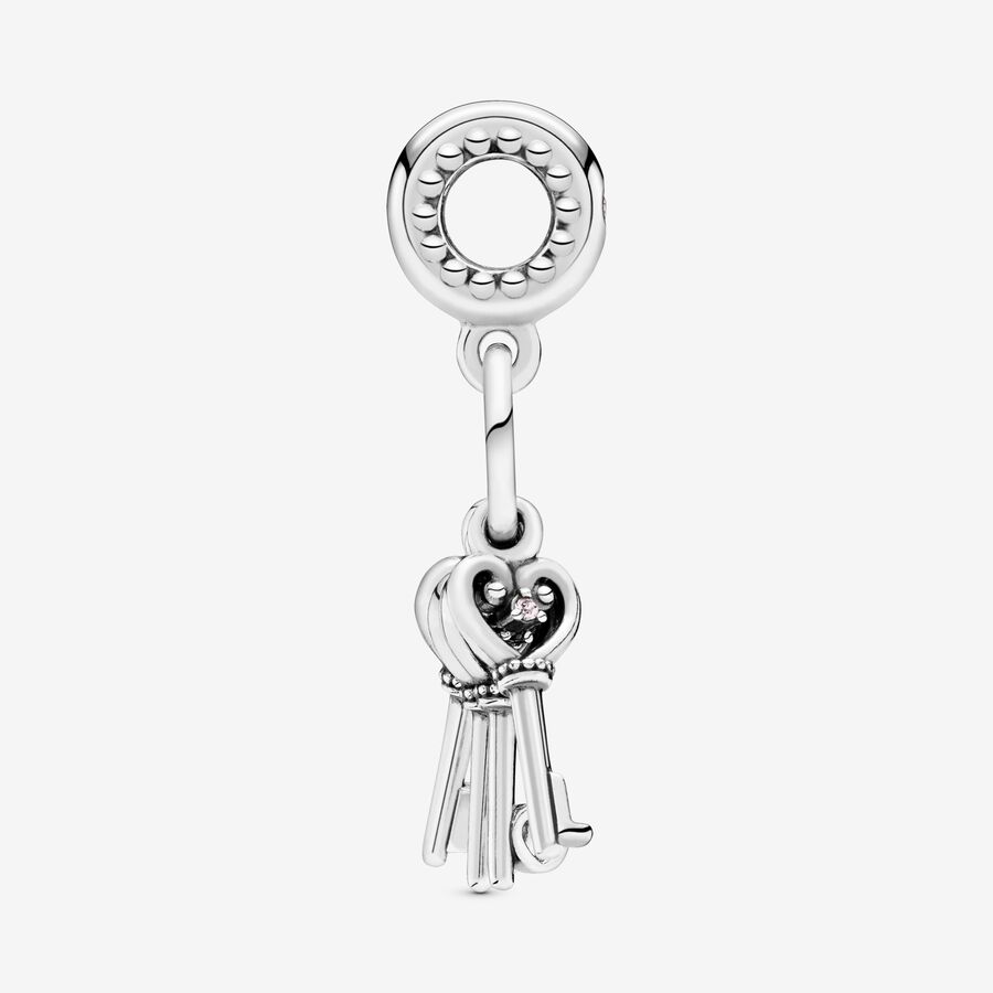 Pendre Pandora Keys of Love Argent | 1038-FKJCG