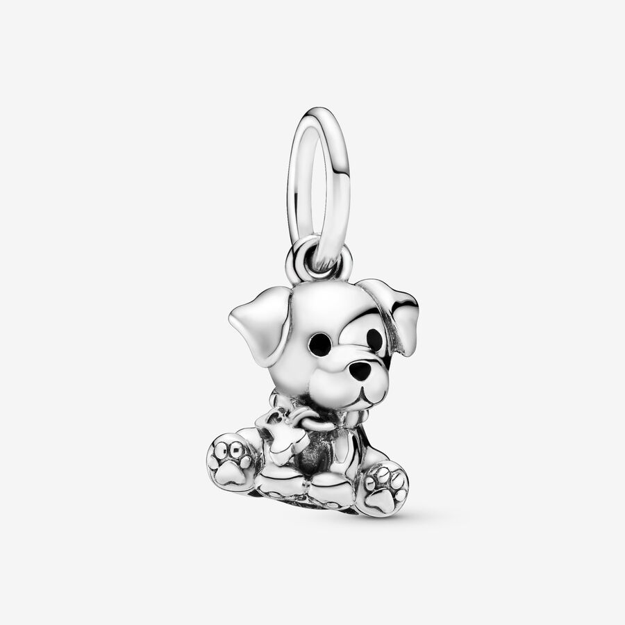 Pendre Pandora Labrador Puppy Argent | 6508-IYEHM