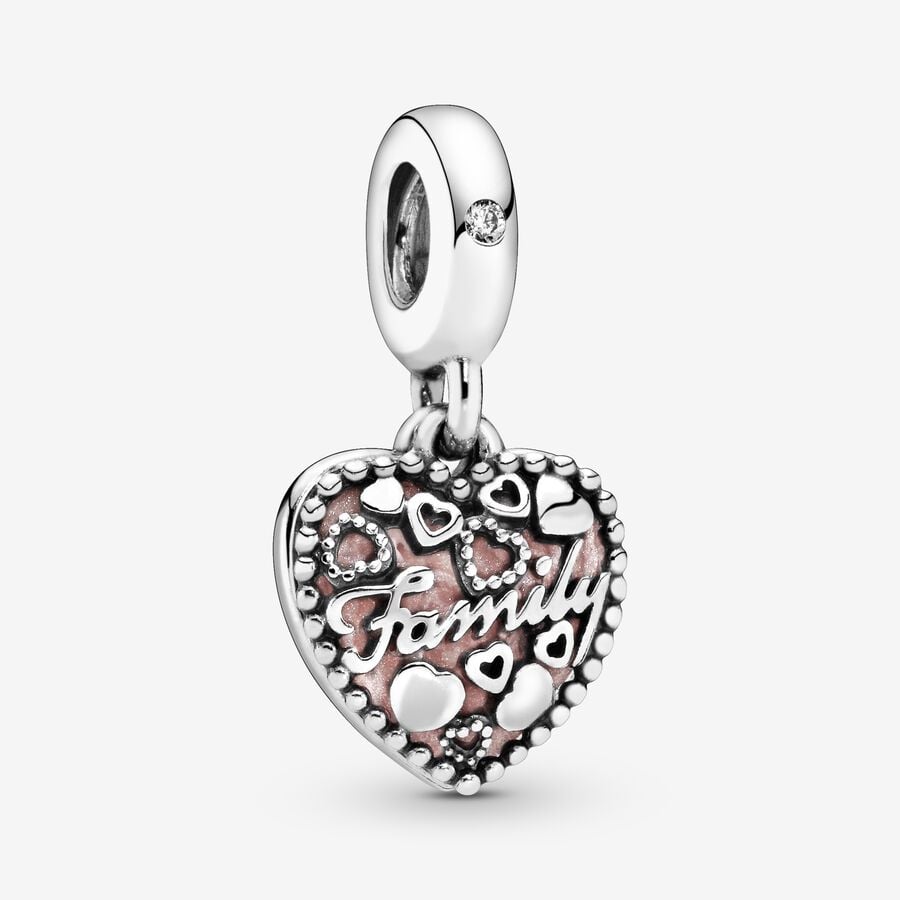 Pendre Pandora Love Makes A Family with Pink Argent | 3419-WVNBY