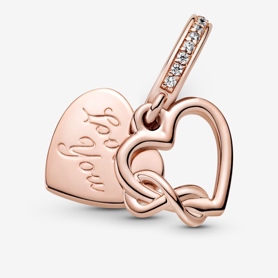 Pendre Pandora Love You Infinity Rose Doré | 5243-ZYUIA