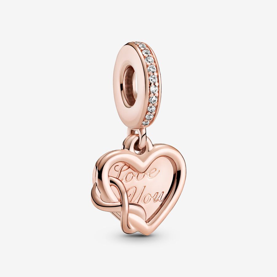 Pendre Pandora Love You Infinity Rose Doré | 5243-ZYUIA