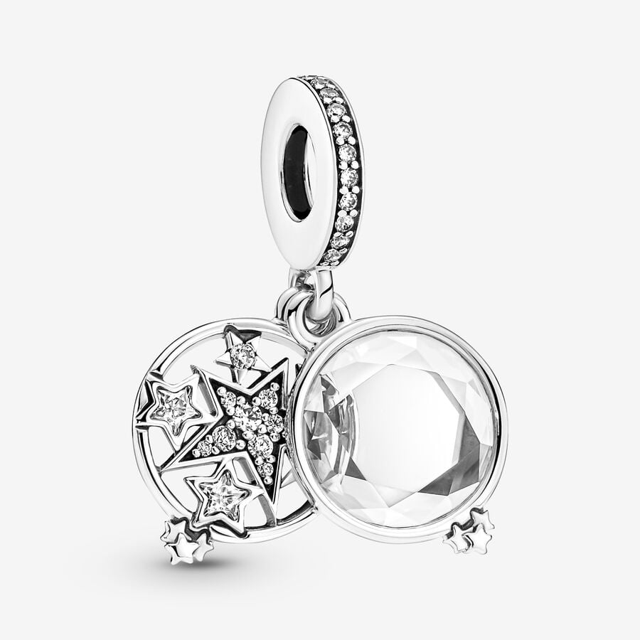 Pendre Pandora Magnified Star Double Argent | 2874-FAZNG