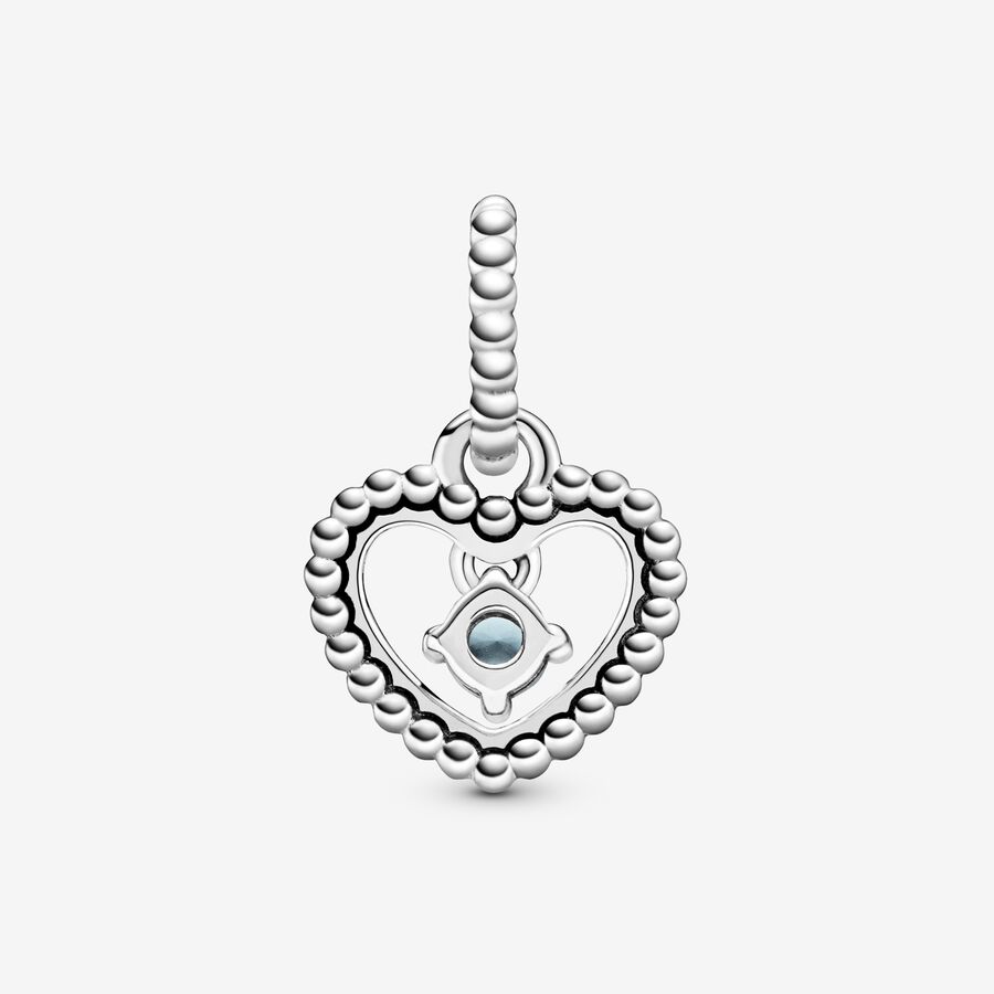 Pendre Pandora March Aqua Blue Beaded Argent | 5094-WEXZL