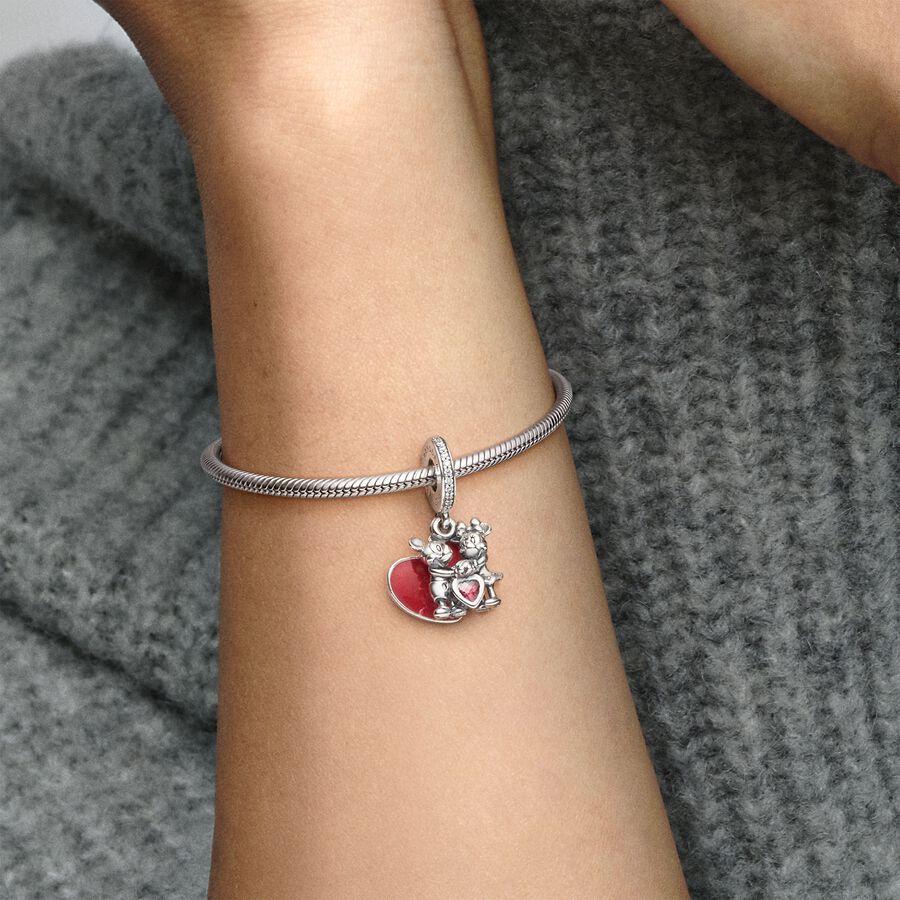 Pendre Pandora Minnie & Mickey With Love Argent | 2485-BYULC