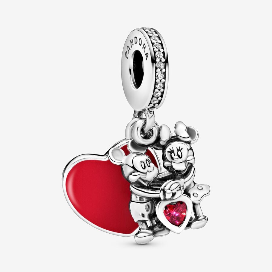 Pendre Pandora Minnie & Mickey With Love Argent | 2485-BYULC