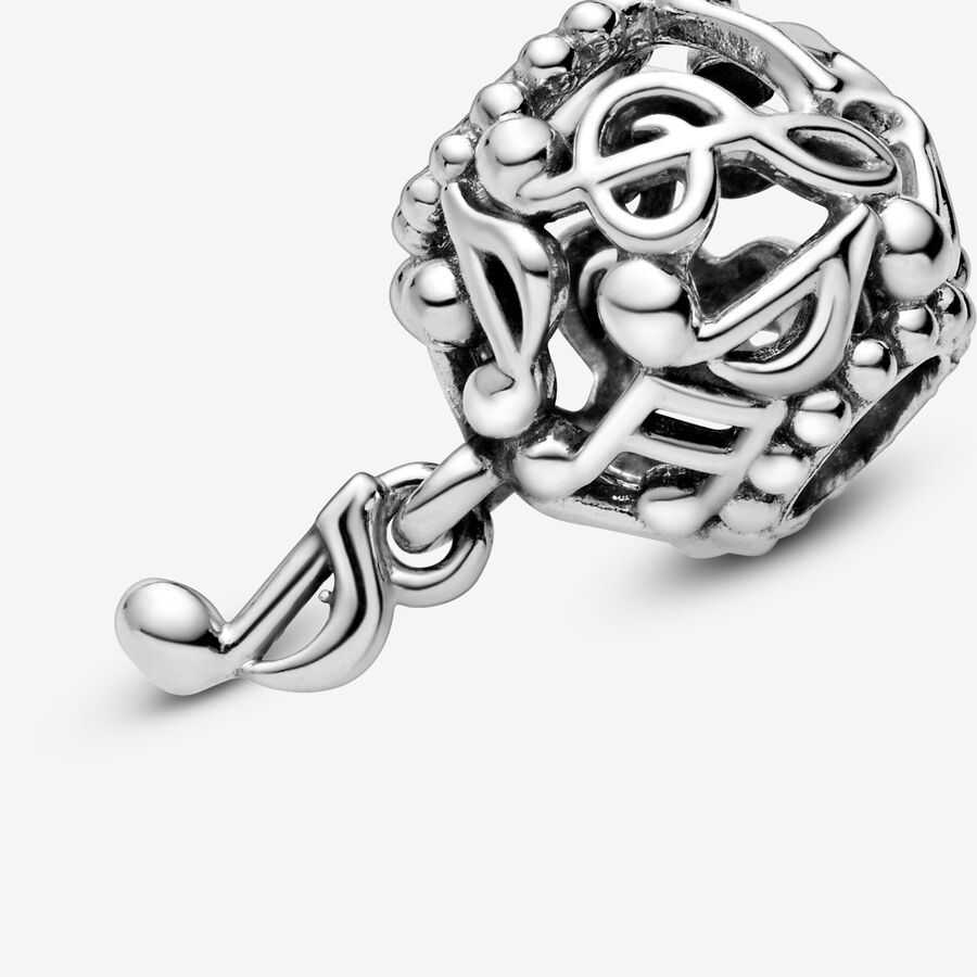 Pendre Pandora Openwork Music Notes Argent | 2846-JHQVU