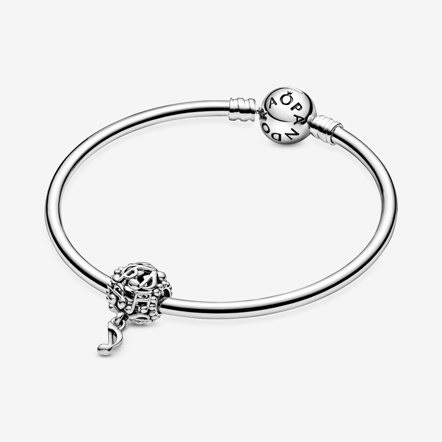 Pendre Pandora Openwork Music Notes Argent | 2846-JHQVU