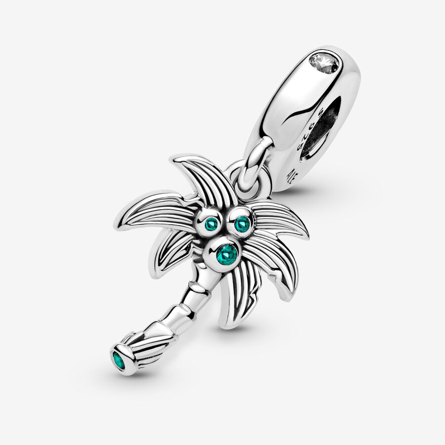 Pendre Pandora Palm Tree & Coconuts Argent | 3061-PWZSY