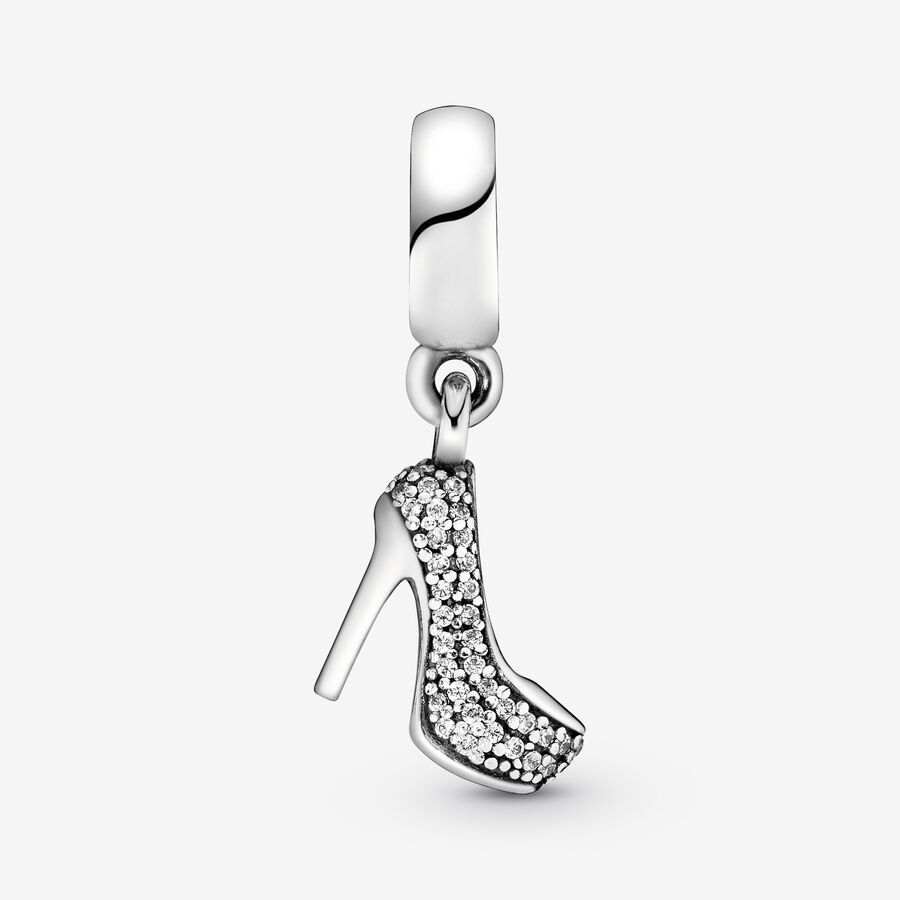 Pendre Pandora Pave Stiletto Shoe Argent | 0265-VYTQO