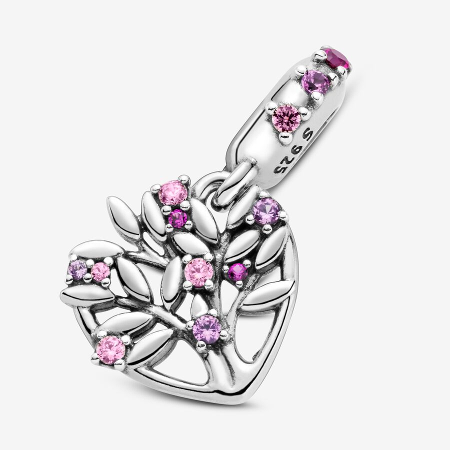 Pendre Pandora Pink Family Tree Argent | 4057-JGKAL