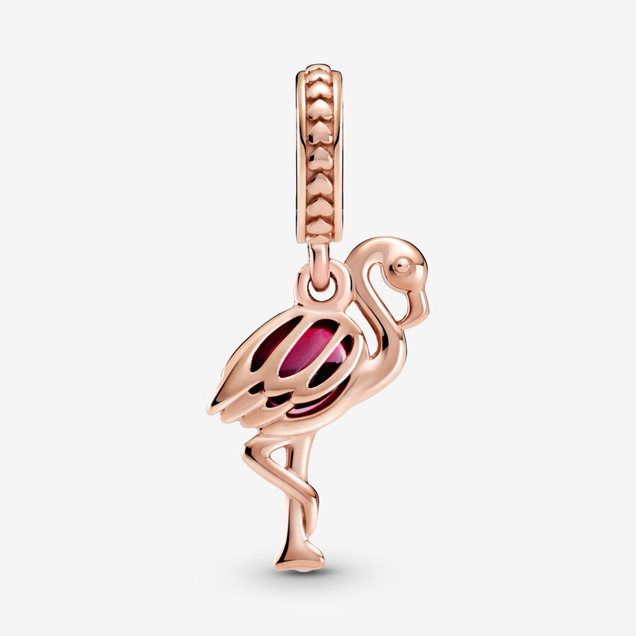 Pendre Pandora Pink Murano Glass Flamingo Rose Doré | 1625-KZWTV