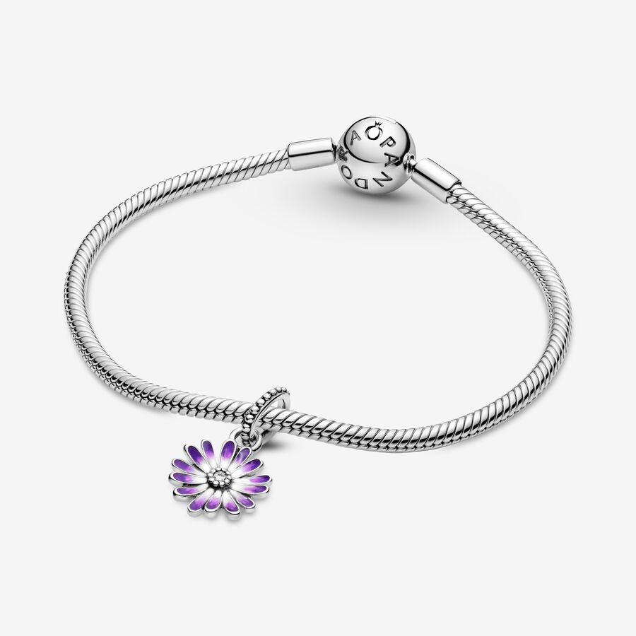 Pendre Pandora Purple Daisy Argent | 4962-VMSTO