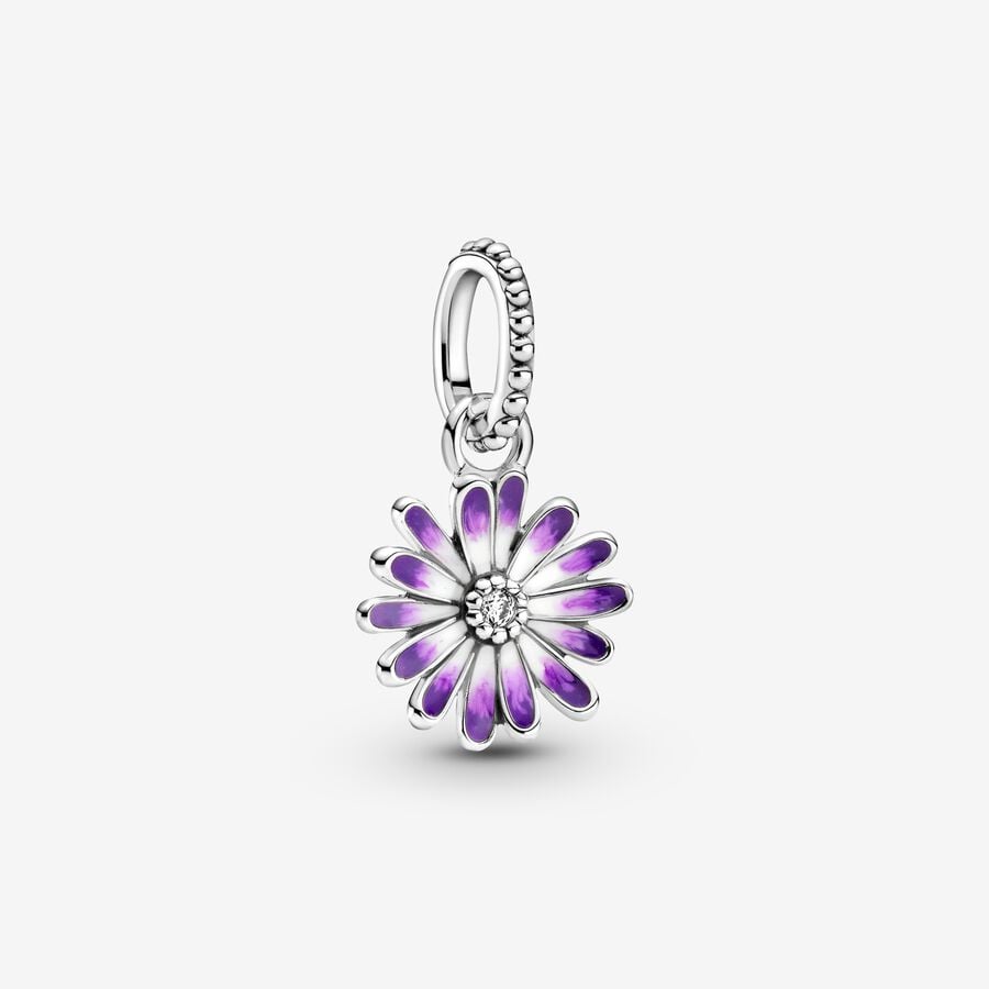 Pendre Pandora Purple Daisy Argent | 4962-VMSTO