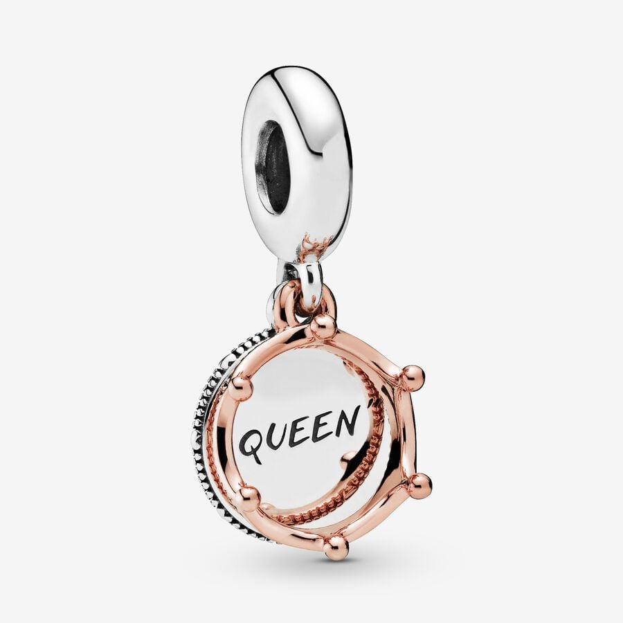 Pendre Pandora Queen & Regal Crown Two-tone | 0368-AWJRY