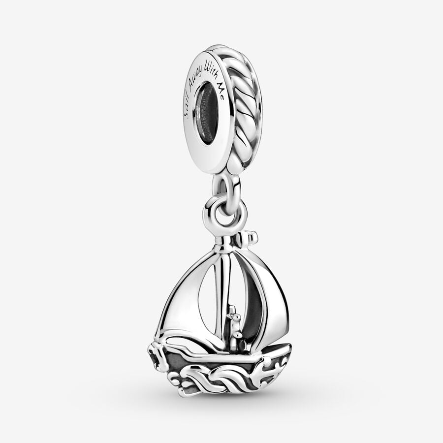 Pendre Pandora Sail Bateau Argent | 0871-RZXOL