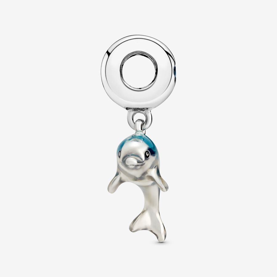 Pendre Pandora Shimmering Dolphin Argent | 9305-YHTEK