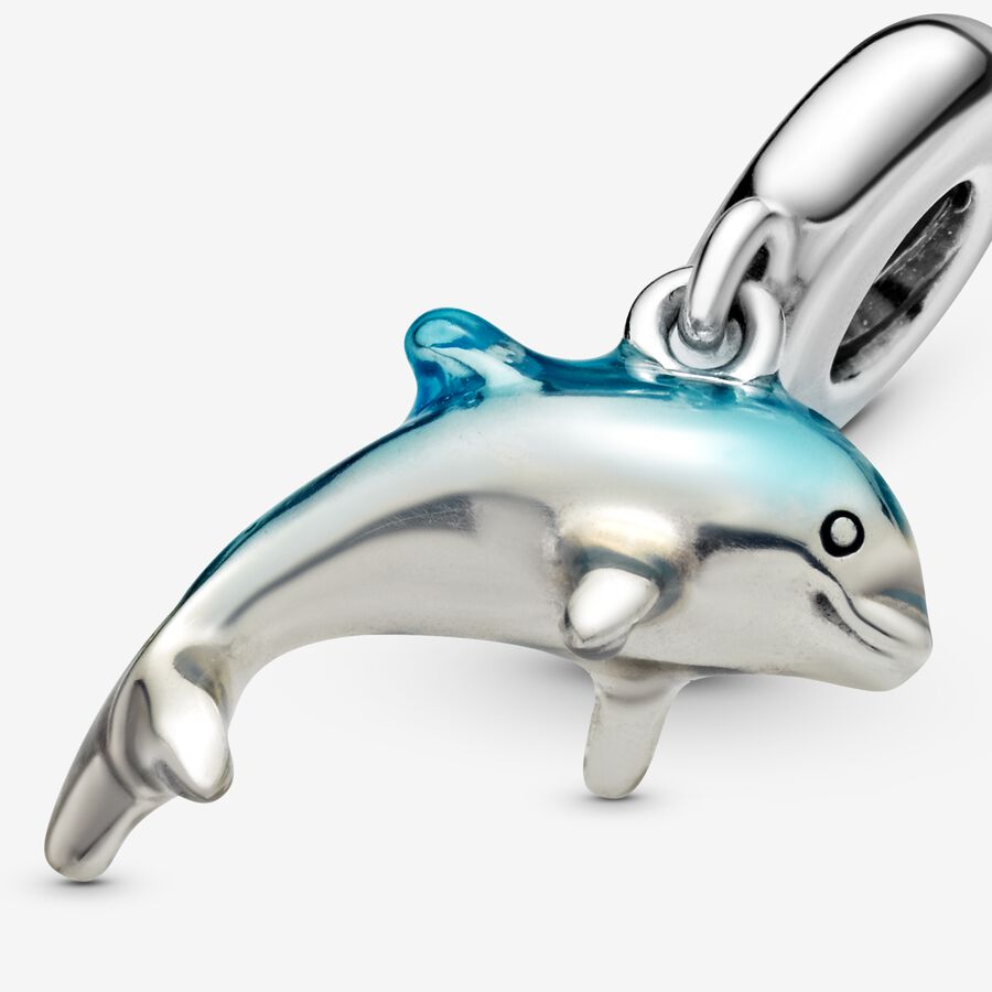 Pendre Pandora Shimmering Dolphin Argent | 9305-YHTEK