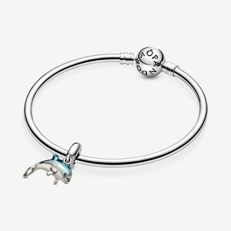 Pendre Pandora Shimmering Dolphin Argent | 9305-YHTEK