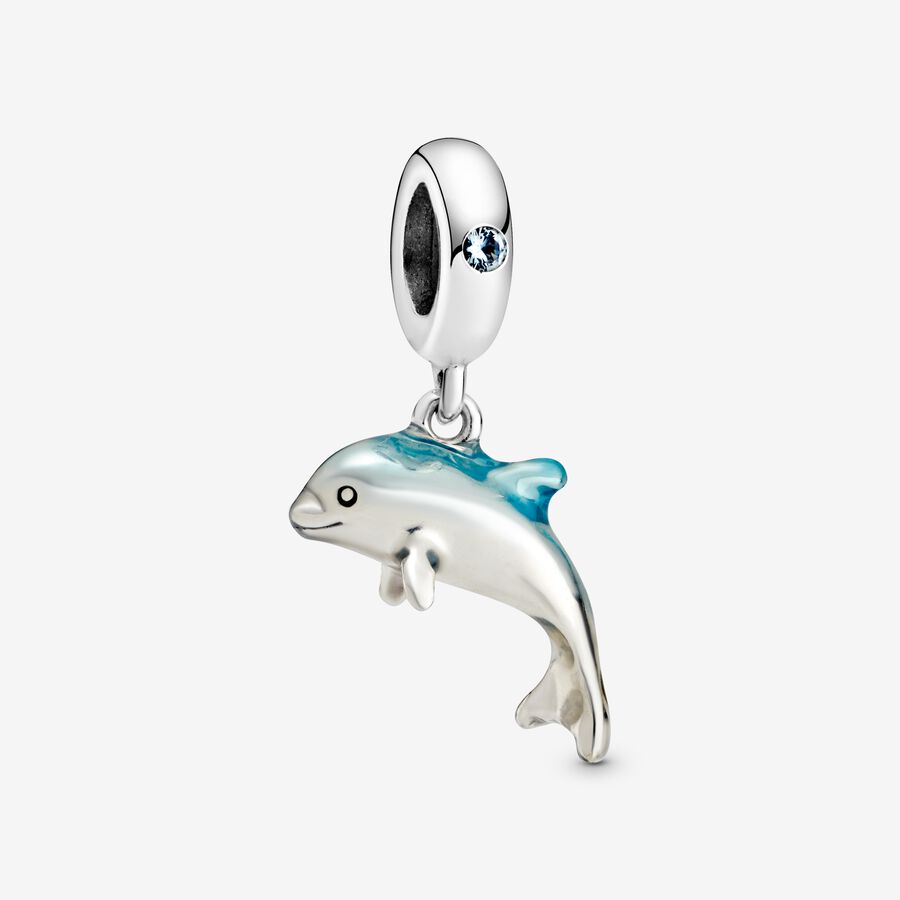 Pendre Pandora Shimmering Dolphin Argent | 9305-YHTEK