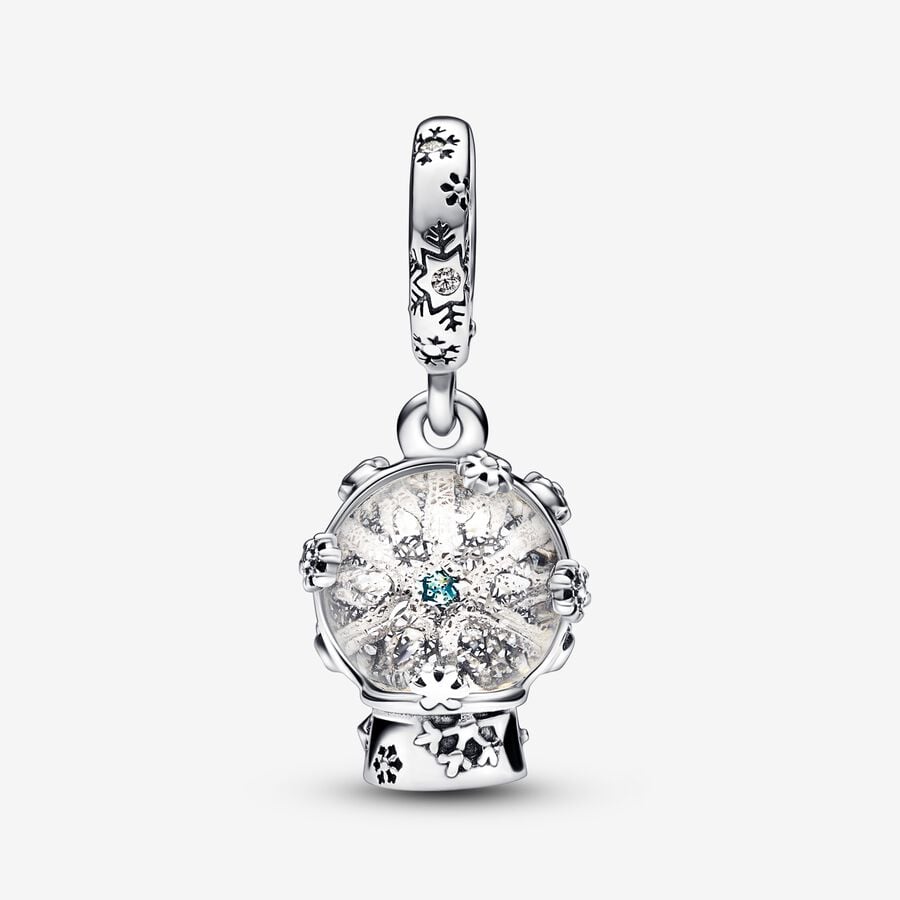 Pendre Pandora Snowflake Snow Globe Argent | 5304-DVUMI