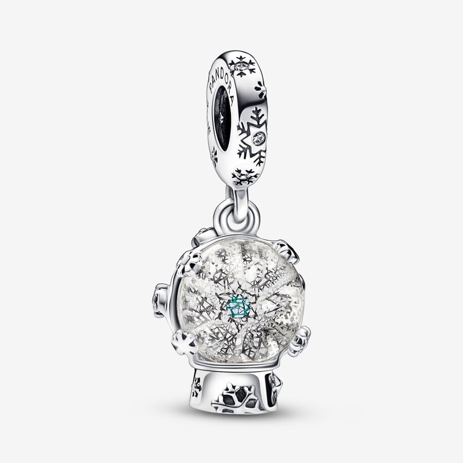 Pendre Pandora Snowflake Snow Globe Argent | 5304-DVUMI