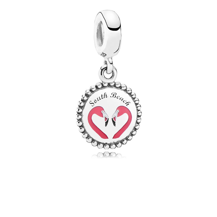 Pendre Pandora South Beach Flamingo Argent | 9358-GESWU