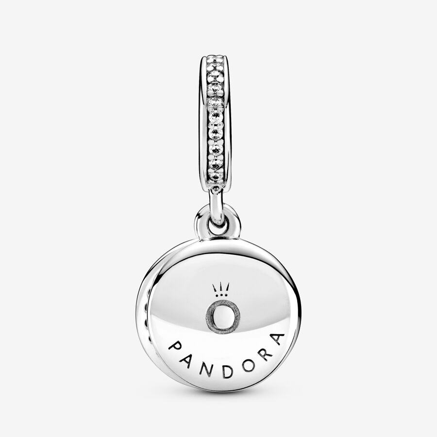 Pendre Pandora Sparkling Blue Disc Double Argent | 2415-RDXAJ